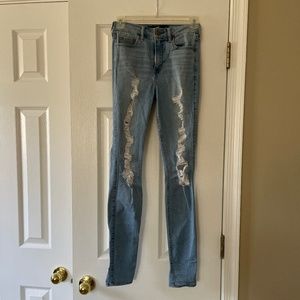 Hollister super skinny distressed jeans
